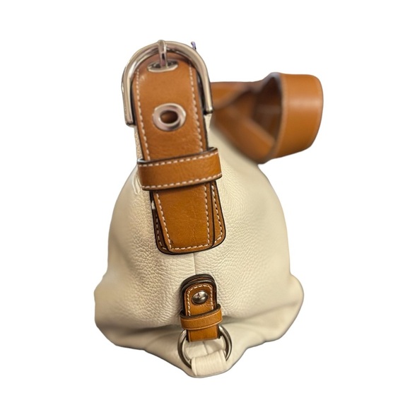 Coach East West Duffel Shoulder Bag M1085-F15065 White Pebbled Leather Purse - Picture 5 of 11